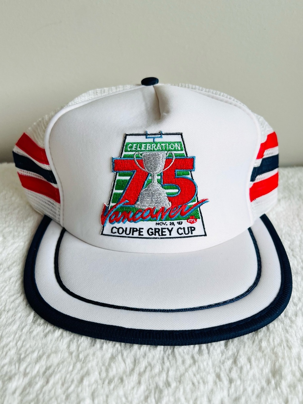 Vintage 1987 75th Grey Cup Trucker Hat